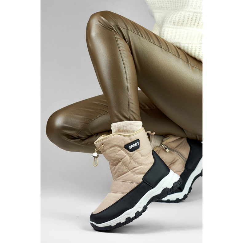 Ifjúsági hócsizma mandzsettával, magas csizma télire bézs 1