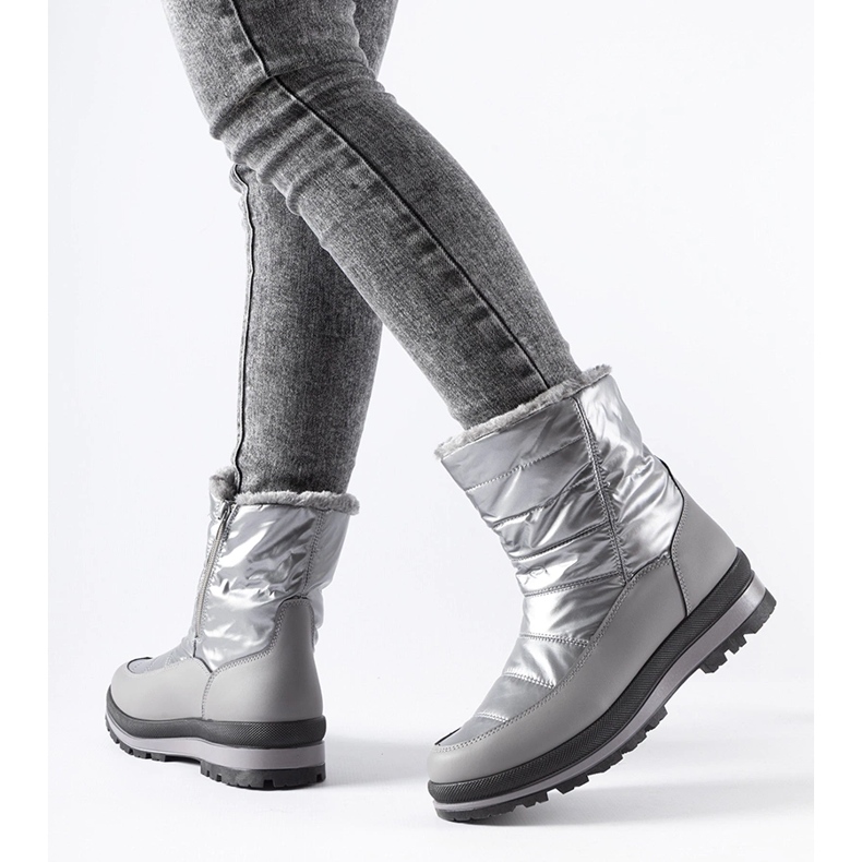 Tylertown ezüst szőrmével bélelt hócsizma 1