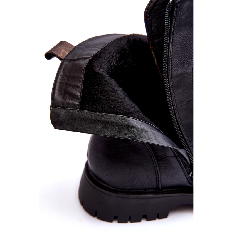 Öko-bőr csizmák női fekete munkavállalók 1