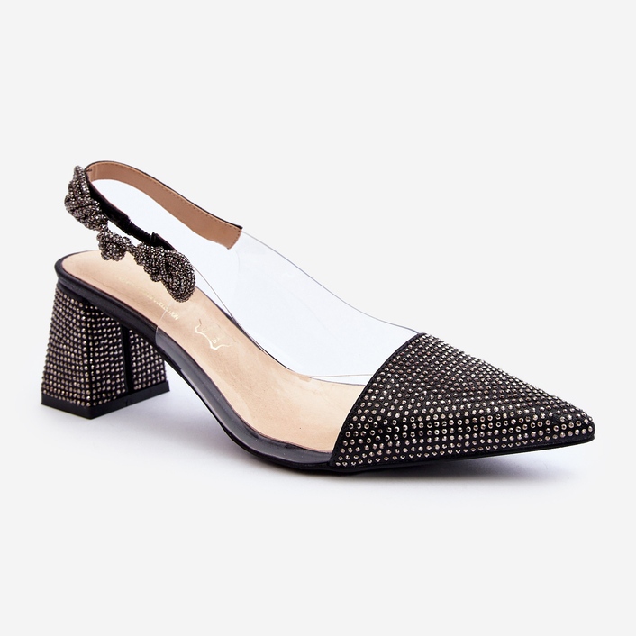 Elegáns hegyes orrú szivattyúk D&amp;A MR91292-1 fekete 2