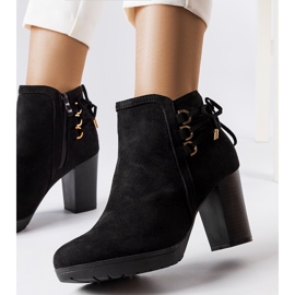 Fekete öko velúr sarkú csizma a Poule-tól 2