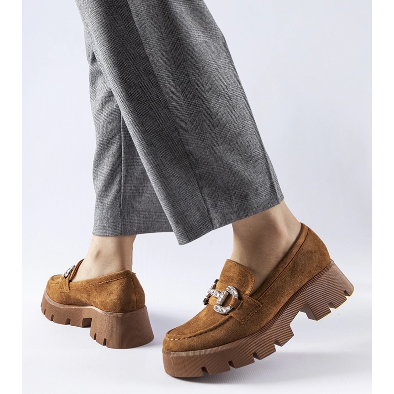 Giacomo barna mokaszinok strasszokkal 1