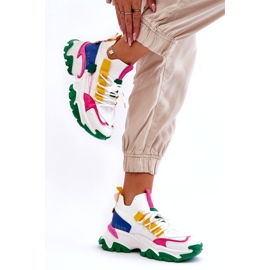 Seastar Női zoknis tornacipő, fehér és zöld 2