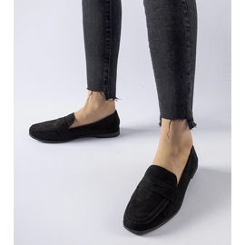 Fekete Medford öko-velúr mokaszinok 1