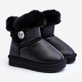 Fekete Bessie szigetelt hócsizma szőrmével 2