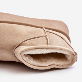 Bézs Caliksa női hócsizma vastag talppal 1