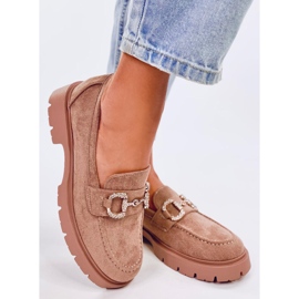 Karins Khaki velúr csatos mokaszinok bézs 2 Karins Khaki velúr csatos mokaszinok bézs 2