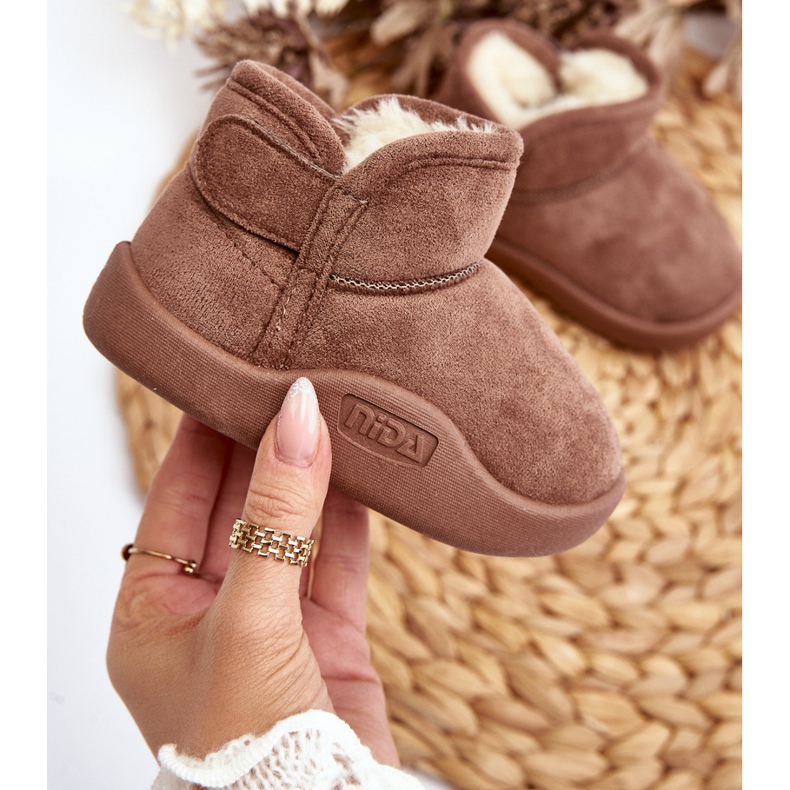 Gyermek barna Benigna szőrme szigetelt hócsizma 2