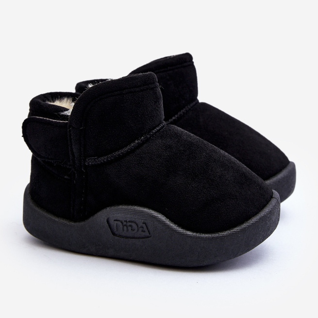 Fekete Benigna gyerek hócsizma szőrme béléssel 1