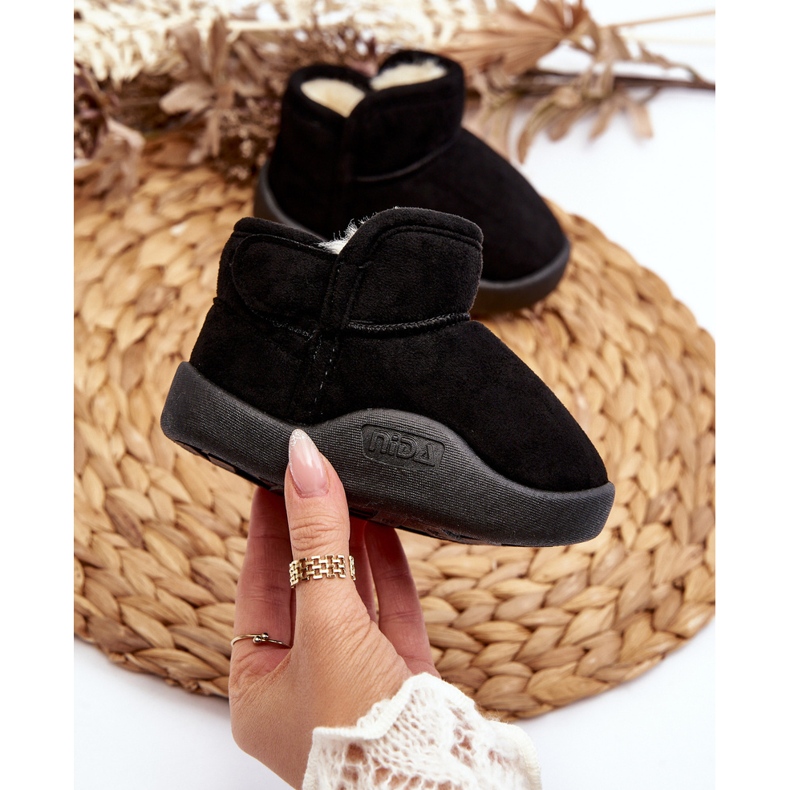 Fekete Benigna gyerek hócsizma szőrme béléssel 2 Fekete Benigna gyerek hócsizma szőrme béléssel 2