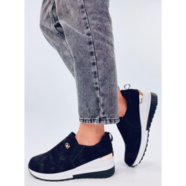 Hense fekete ék alakú cipő 1