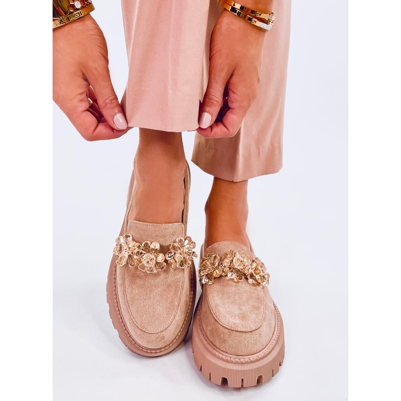 Heidi Khaki naplopók kristályokkal bézs 1 Heidi Khaki naplopók kristályokkal bézs 1