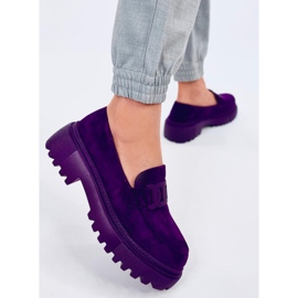 Platform mokaszinok csattal Leena Purple lila 1