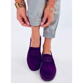Platform mokaszinok csattal Leena Purple lila 2