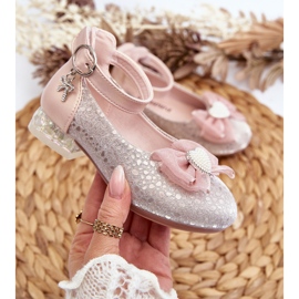 Gyerek balerinacipő masnival, rózsaszín Nanthea 2