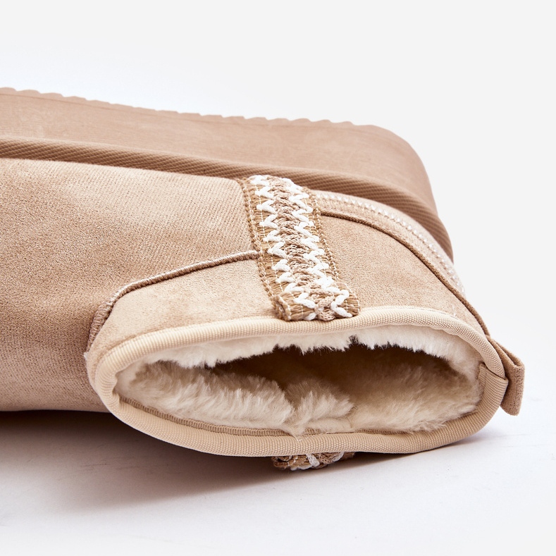 Platform hócsizma bézs Udra mintával 1