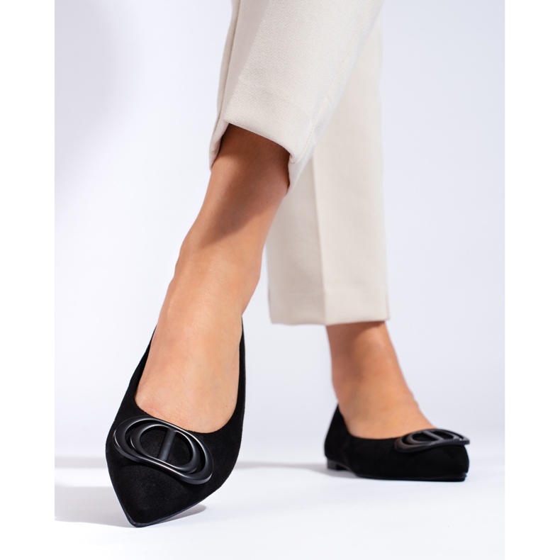 Seastar Velúr balerinák díszítéssel fekete 2