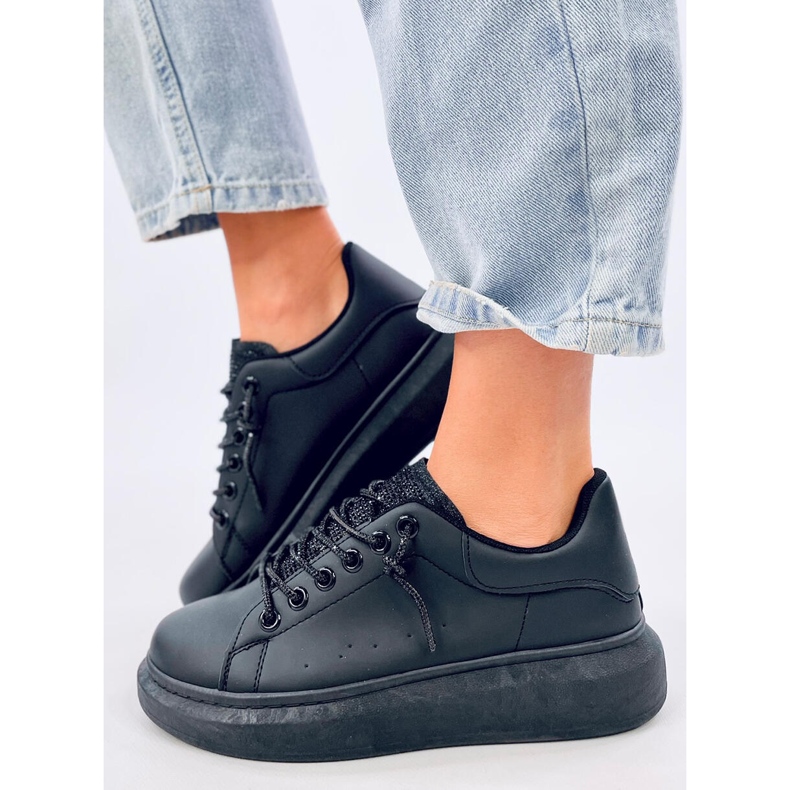 Brans All Black wedge tornacipő fekete 2