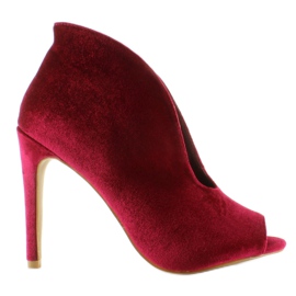 Velvet pumpák 8751 Piros csizma 2