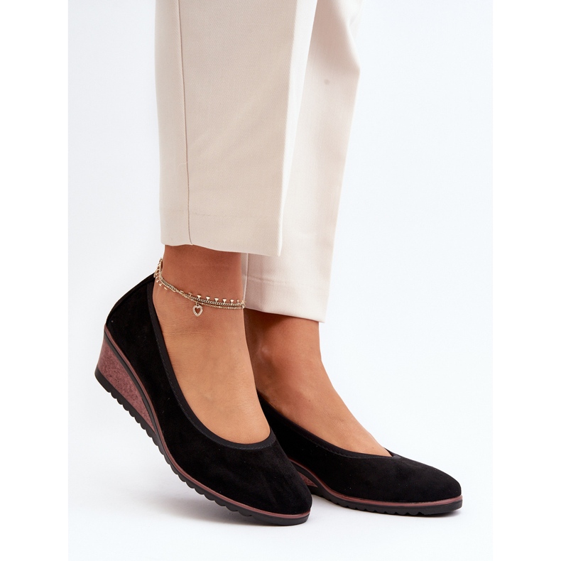 Vinceza Női Brogues On Wedges Fekete Belli 2