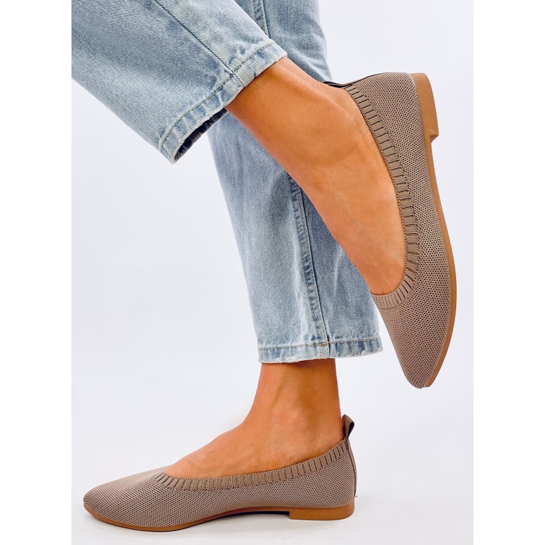 Kreiss Khaki áttört balettlakások barna 1