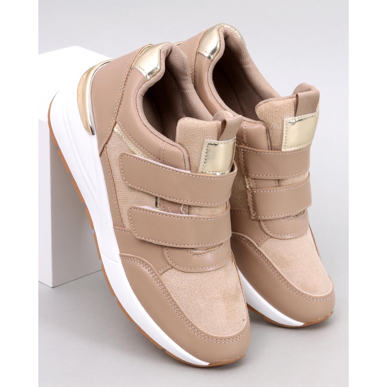 Moulton Khaki ék alakú tornacipő tépőzárral bézs 1