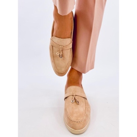 Robins Beige puha velúr mokaszin bézs 1