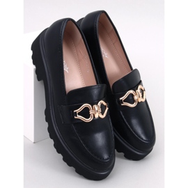 Zandra Black mokaszin csattal fekete 1