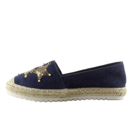 Vászon espadrillák CV-353 Dk csapokkal. Kék sötétkék 1