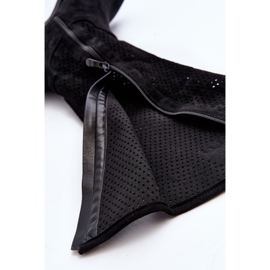 S.barski HY66-139 áttört női csizma, fekete 1