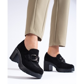 W. Potocki Velúr fekete magassarkú Potocki 1