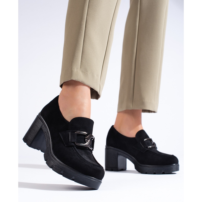 W. Potocki Velúr fekete magassarkú Potocki 1 W. Potocki Velúr fekete magassarkú Potocki 1