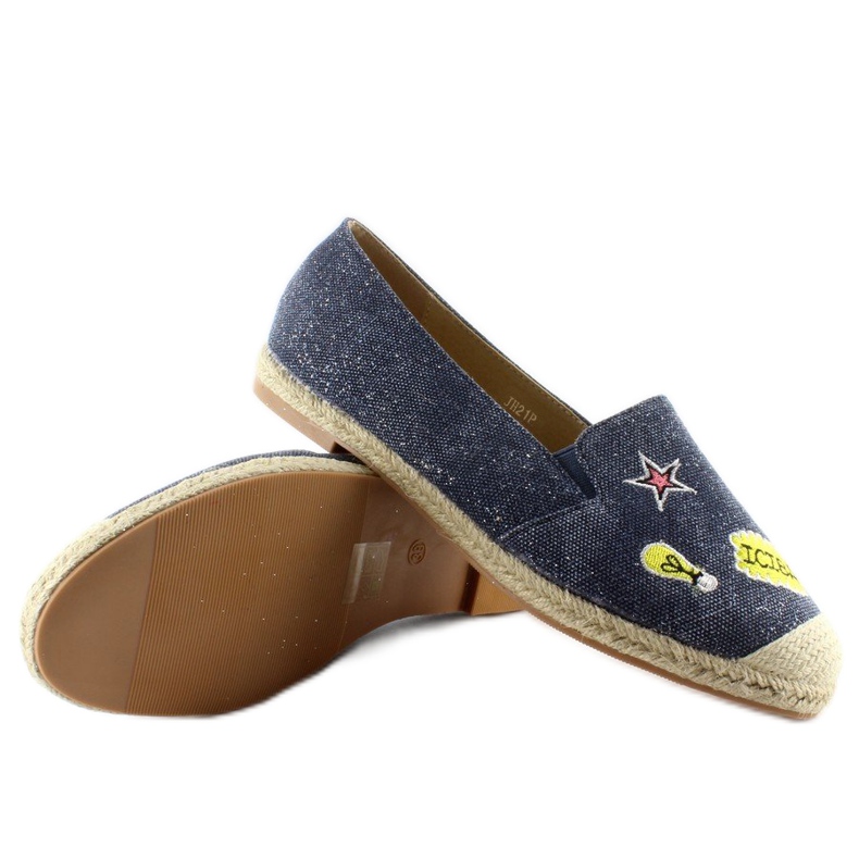 Espadrillák JH21p D. Kék foltokkal sötétkék 1