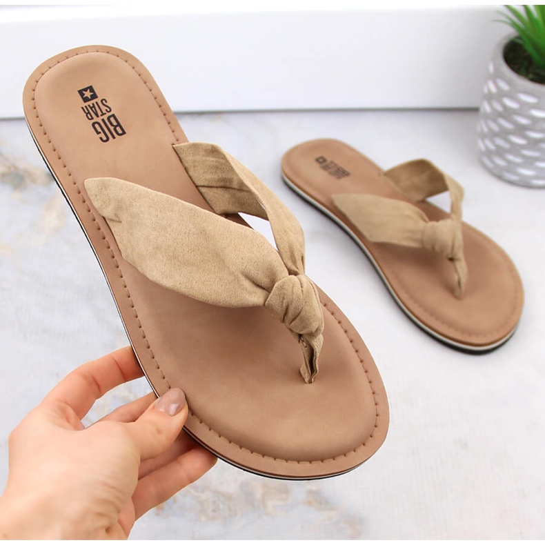Női bézs flip-flop Big Star LL274623 1