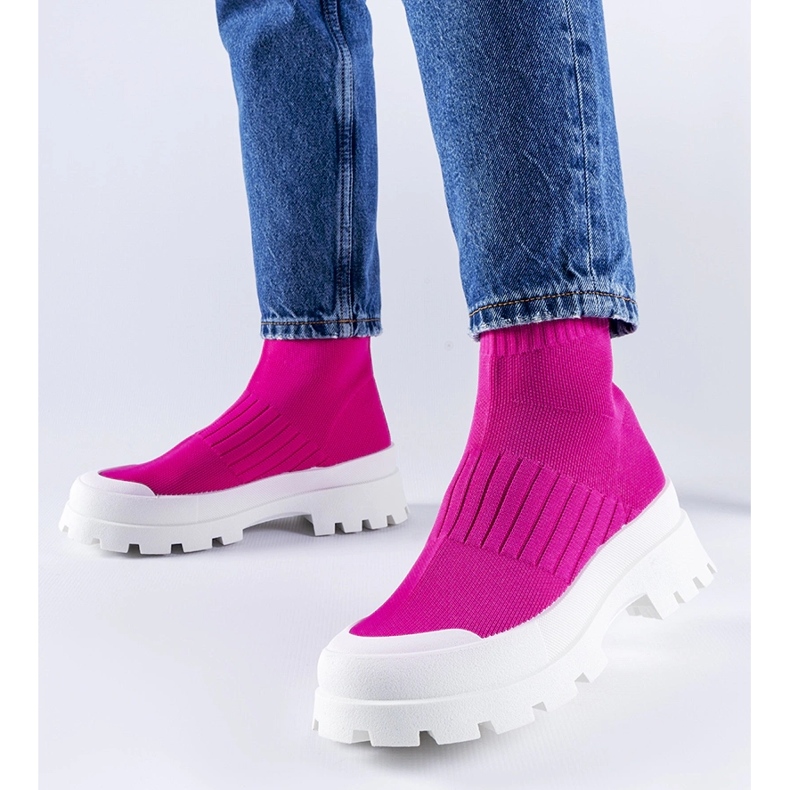 Rózsaszín tornacipő rugalmas Varden felsőrésszel 1