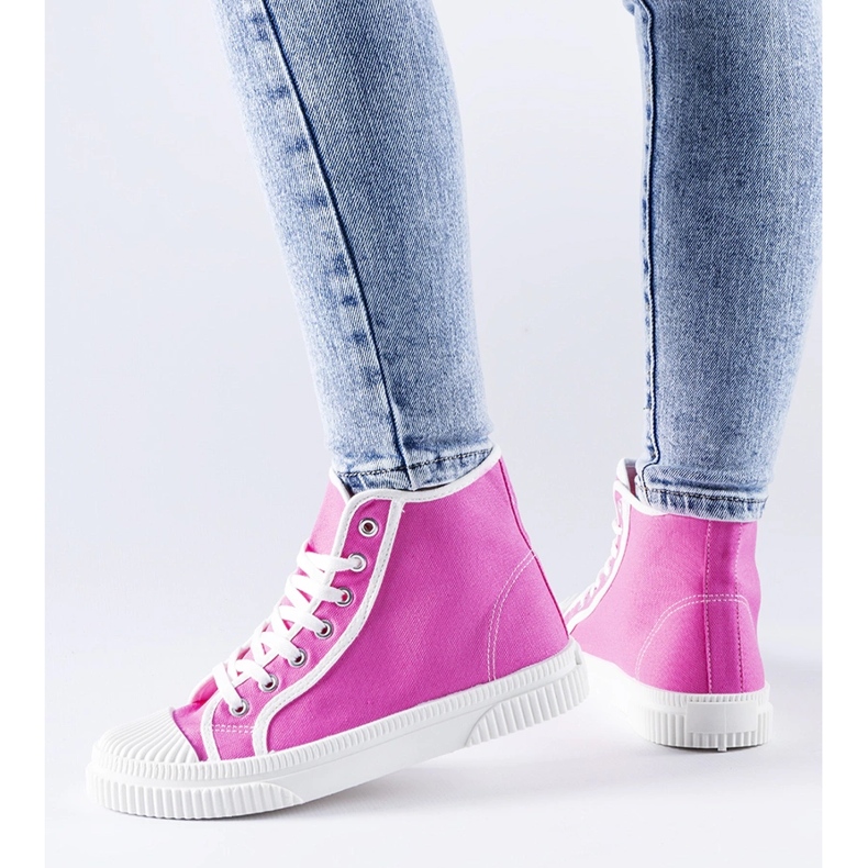 Sötét rózsaszín magasszárú tornacipő a Pozzuolo-tól 1