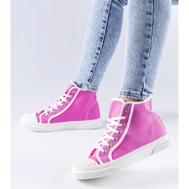 Sötét rózsaszín magasszárú tornacipő a Pozzuolo-tól 2