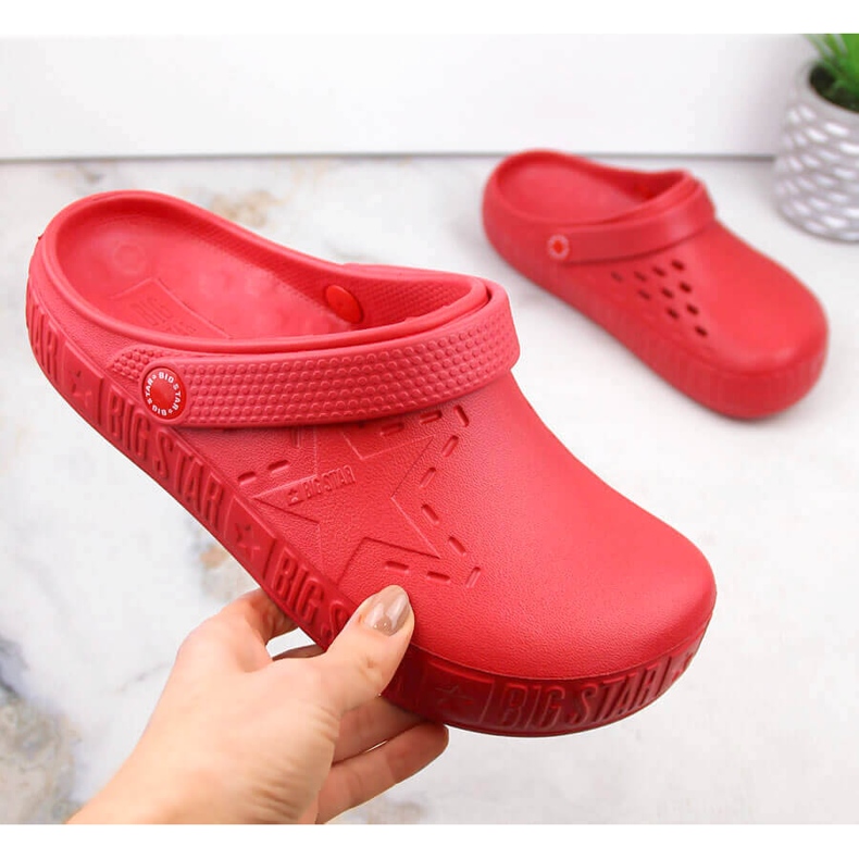 Női papucs kroks piros Big Star II275004 1