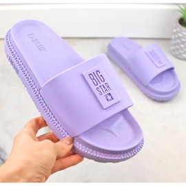Női, lila platformú flip-flop Big Star LL274426 1
