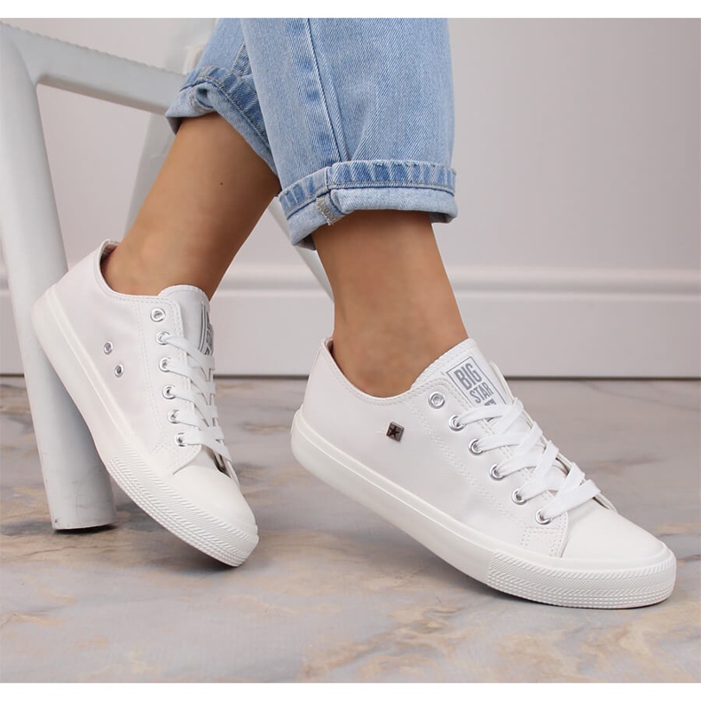 Fehér tornacipő, eco bőr Big Star V274869 2