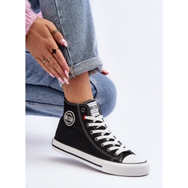 Női klasszikus magas tornacipő Big Star T274027 fekete 1