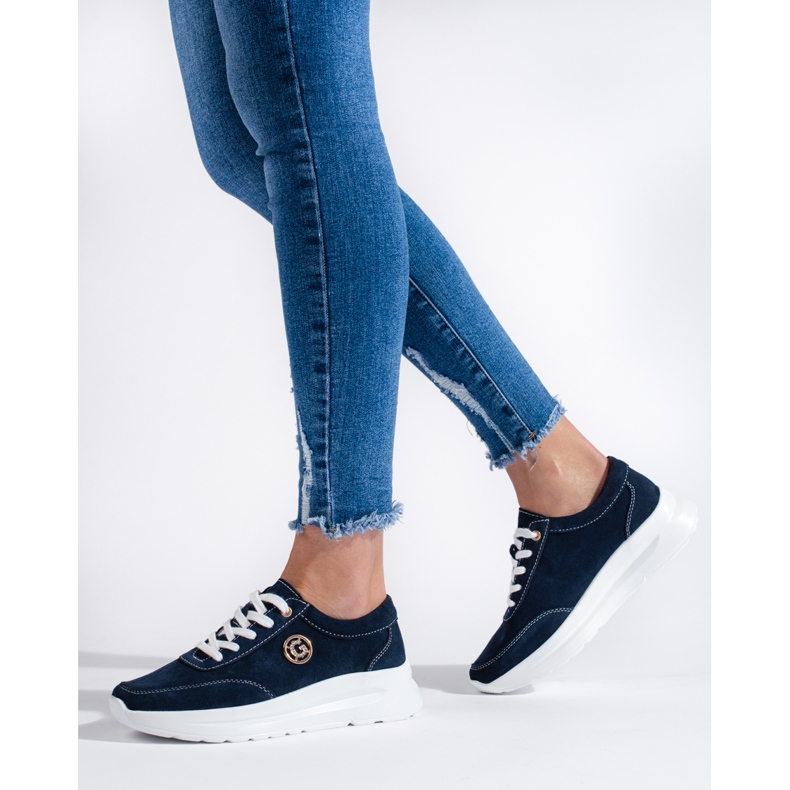 Sötétkék bőr sportcipő 2 Sötétkék bőr sportcipő 2