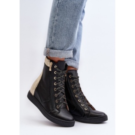 Zazoo 3081 női bőr cipők, fekete 1