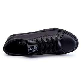 News Női bőr kötött klasszikus fekete cipők 1