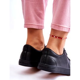 News Női bőr kötött klasszikus fekete cipők 4