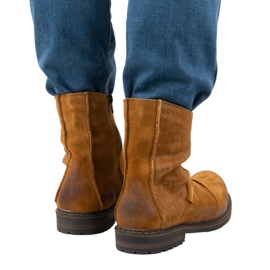 Olivier Bőr férfi csizma 553KZ piros barna 2