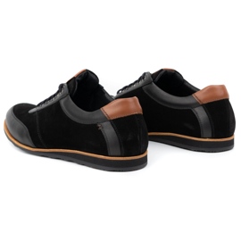 Olivier Férfi bőrcipő 7007KB fekete 4