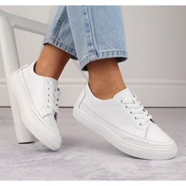 Női bőr sportcipő, fehér Sergio Leone SP016 1