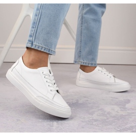 Női bőr sportcipő, fehér Sergio Leone SP016 2