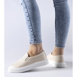 Bézs perforált Fulda tornacipő 1